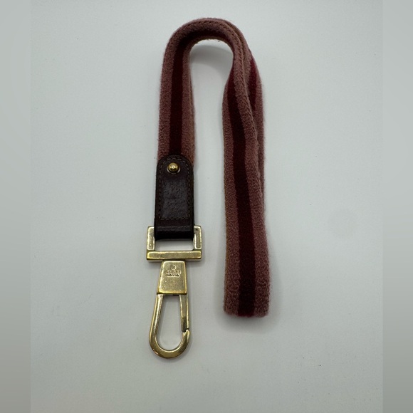 Authentic Gucci Pink and Gold Keychain Lanyard Key Holder - Picture 1 of 7